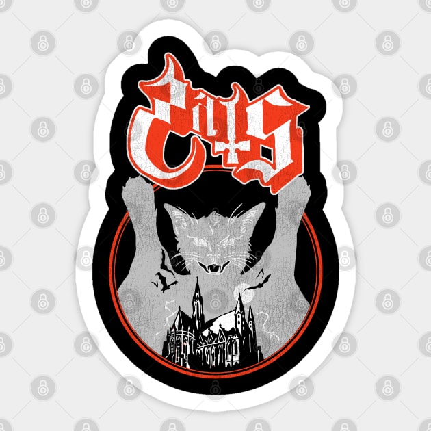 Opussy (Blood Red Edition) Sticker by darklordpug